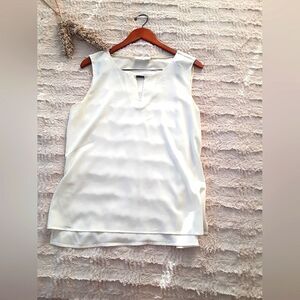 Calvin Klein Women Sleeveless Ivory Blouse Size P